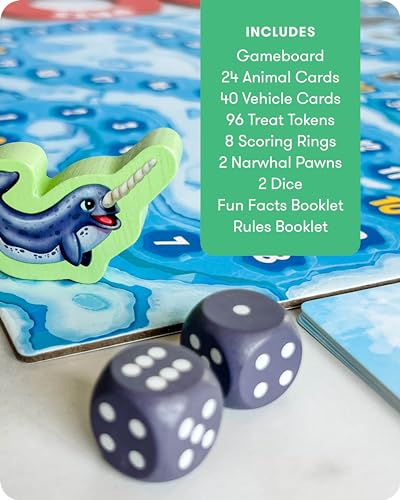 SimplyFun Arctic Riders - Educational & Fun Math Games for Kids - Practice Upper Level Addition & Subtraction Skills for Kids 7 & Up - 2 to 4 Players - style: Arctic Riders