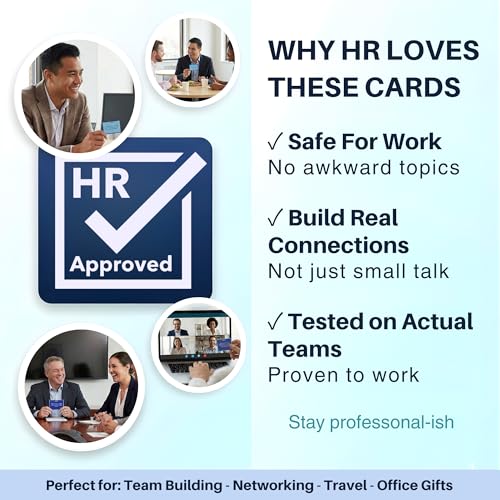 Team Building Games for Work - 106 Conversation Cards for Coworkers, Meetings, Travel, Office Activities, Team Building Activities, Starter Deck