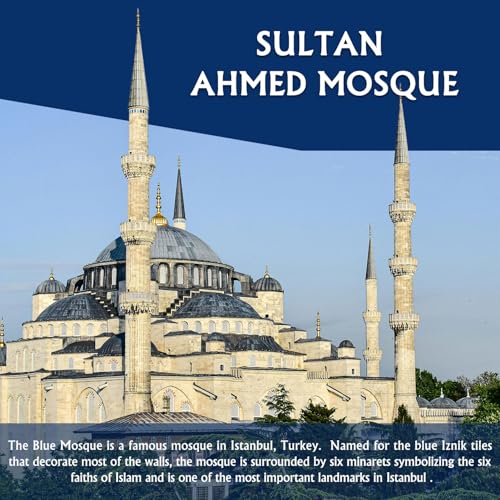 Microworld 3D Metal Puzzle for Adult, Turkey Blue Mosque Architecture Metal Model Kits, 3D Puzzles for Adults DIY Building Model Brain Teaser for Age 16+ (Sultan Ahmed Mosque)