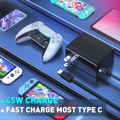 Charger for Nintendo Switch, Fast Charger with 6.6FT Charging Cable, AC Power Supply Adapter for Nintendo Switch OLED/LITE Steam Deck Charger, Support Switch TV Dock Mode Output 15V2.6A USB C Chargers - size: 6.6FT