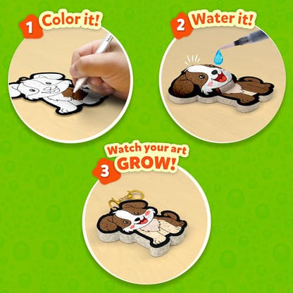 Skillmatics Aqua Puffs - 3D Art Kit, Animals, Mess-Free Paint by Number Craft for Kids, DIY Color Activity, Screen-Free Entertainment, Travel & Creative Gift for Girls & Boys Ages 4, 5, 6, 7, 8, 9, 10 - color: Animals