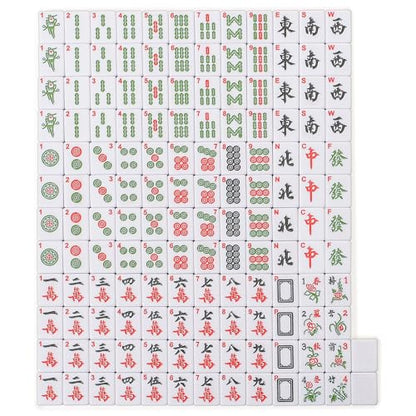 YMI Chinese Mahjong Set, “Aureum Spring” with 146 Tiles | A practical, portable Chinese Mahjong set with 146 tiles, dice, and wind indicator. Champagne vinyl case with gold accents. - color: Apple Green