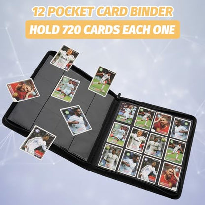 Trading Card Binder, Card Collection Binder Album Folder with 720 Side Loading Pockets, 12 Pocket Trading Card Album Folder for TGC,MTG, Baseball Cards, Yugioh - color: Green720