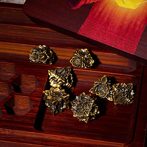 UDIXI 2 in 1 DND Dice Tray, Bamboo Dice Box for D&D RPG Tabletop Games | Magnetic Lid, Wizard Pattern, Storage Box, Holds 6 Sets of Polyhedral Dice, for Dungeons and Dragons Role Playing Games - color: Square-wizard