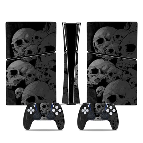 Skin Sticker Compatible with PS5 Slim Digital Console Controller (Grey) | Protective Decal Cover, Game Device Vinyl - color: Grey