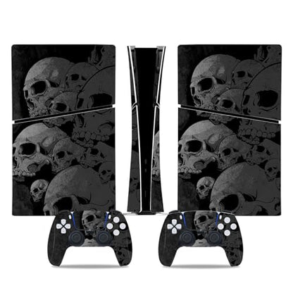 Skin Sticker Compatible with PS5 Slim Digital Console Controller (Grey) | Protective Decal Cover, Game Device Vinyl - color: Grey