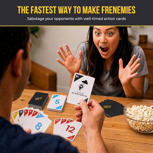Card Game – Fast-Paced Rummy-Style Family Card Game for Kids, Teens & Adults | Ages 7+ | 2–4 Players | Wild Cards and Action Cards | Quick Party & Game Night Fun