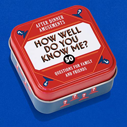 Chronicle Books After Dinner Amusements: How Well Do You Know Me?: 50 Questions for Family and Friends (Family Friendly Conversation Starter Card Game, Portable Camping and Holiday Games) | 50 Questions for Family and Friends - color: How Well Do You Know