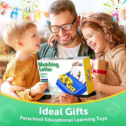 Toys for 3-8 Year Olds Boys Girls, Matching Letter Game Educational Games for Kids Ages 3-8 Easter Birthday Gifts for 3-8 Year Olds Boys Girls Preschool Kindergarten Educational Spelling Toys Green - color: Green