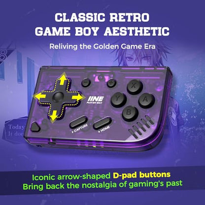 IINE Mini Retro Wireless Controller, Micro Remote Controller for Switch/OLED, PC, Android and IOS, Keychain Pocket-sized Controller with Turbo Function (Purple) - color: Purple
