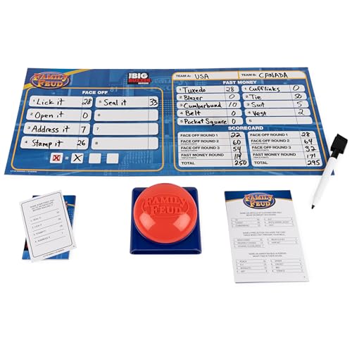 Spin Master Family Feud Big Buzzer Game, Amazon Exclusive “Buzz in” with The Electronic Buzzer Board Game for Hilarious Family Fun, Ages 8 and up - color: Includes Buzzer
