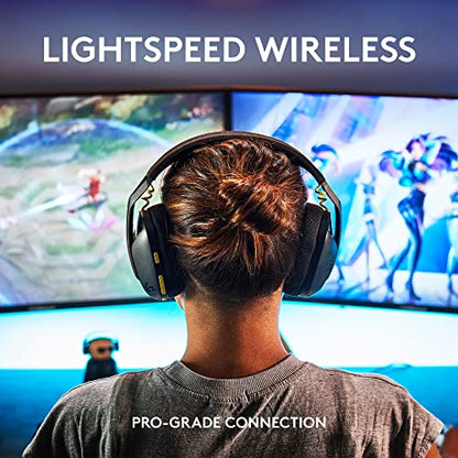 Logitech G435 Lightspeed & Bluetooth Wireless Gaming Headset - Lightweight Over-Ear Headphones, Built-in mics, 18h Battery, Dolby Atmos, PC, PS4, PS5, Nintendo Switch/Switch 2, Mobile - Black - size: One Size