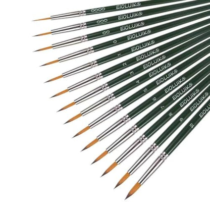 Detail Paint Brushes 14 Pcs Miniature Exact Size for Every Detail | Full Miniature Paint Brushes, Precision Detail Paint Brushes, Small Paint Brush Fine Detailing Art Acrylic Oil Models