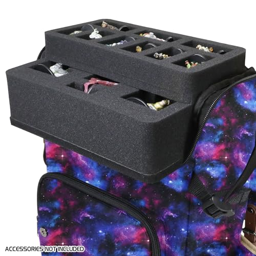ENHANCE Designer Edition DnD Backpack - Stylish RPG Backpack for Dungeons and Dragons - Travel DnD Bag fits 4 Books and Binder with Miniature Storage, Map Holder, Comfortable Shoulder Straps (Galaxy) - color: Galaxy