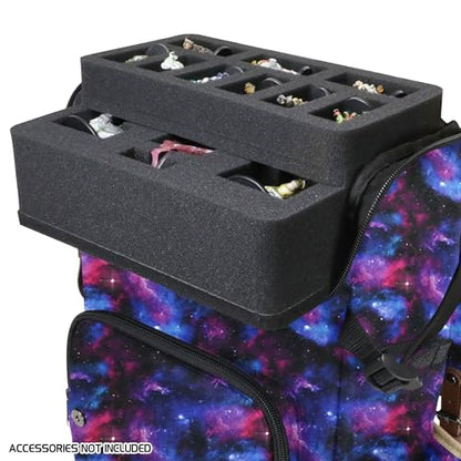 ENHANCE Designer Edition DnD Backpack - Stylish RPG Backpack for Dungeons and Dragons - Travel DnD Bag fits 4 Books and Binder with Miniature Storage, Map Holder, Comfortable Shoulder Straps (Galaxy) - color: Galaxy