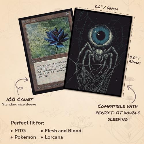 Blue-Black Guild - MTG Card Sleeves, 104ct, Standard Size, Smooth | Perfect for Double Sleeving, Smudge Resistant Matte Back, Standard 66x92mm - Compatible with Magic The Gathering & TCG Cards - color: Dimir