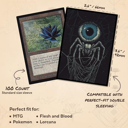 Blue-Black Guild - MTG Card Sleeves, 104ct, Standard Size, Smooth | Perfect for Double Sleeving, Smudge Resistant Matte Back, Standard 66x92mm - Compatible with Magic The Gathering & TCG Cards - color: Dimir