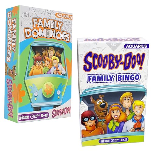 Scooby-Doo Family Games Bundle – Family Bingo Game & Double 6 Dominoes Game, Officially Licensed Scooby-Doo Games for Kids & Adults by AQUARIUS