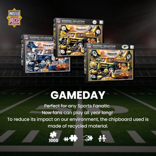 Masterpieces 1000 Piece Jigsaw Puzzle for Adults - NFL New York Giants Gameday - 19.25"x26.75" - style: New York Giants