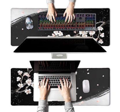 Large Mouse Pad, Desk Mat Computer Keyboard Pad Non-Slip Rubber Base Waterproof with Stitched Edges for Laptop Gaming, Office & Home 31.5 x 11.8 Inch (XL-16) - color: Xl-16