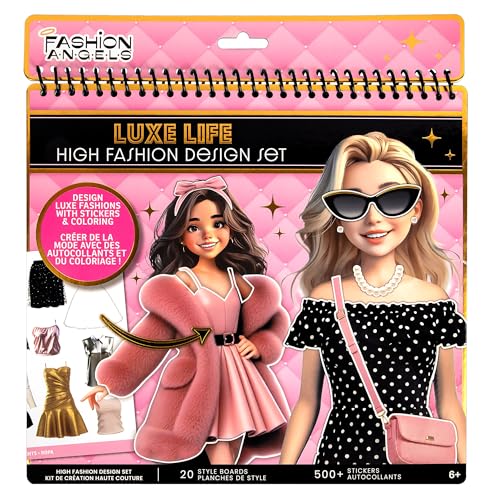 Fashion Angels Luxe Life High Fashion Design Set | Includes 500+ Stickers, Style Boards, Garments & More, Creative Fashion Design Kit for Kids Ages 6+ - style: Luxe Life
