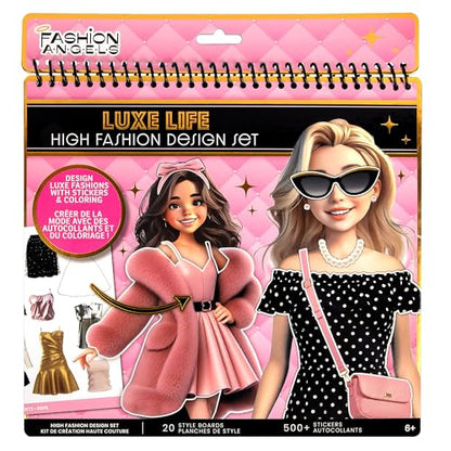 Fashion Angels Luxe Life High Fashion Design Set | Includes 500+ Stickers, Style Boards, Garments & More, Creative Fashion Design Kit for Kids Ages 6+ - style: Luxe Life