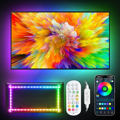 Daymeet TV LED Backlight, 16.4ft RGB Strip Lights for 65-85 Inch TVs, App Control - color: Dreamcolor, size: 16.4FT