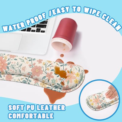 Boho Mandala Desk Mat Set Retro Floral Art Large Mouse Pad with Wrist Rest 4in1 Desk Mat for Desktop Ergonomic Keyboard Wrist Support Anti-Slip Computer Ergonomic Mouse Pad Home Office Gaming - color: Boho Mandala