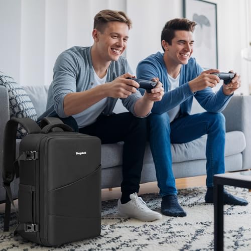 Deegotech Carrying Case Compatible with PS5/PS5 Pro/PS5 Slim, Game Backpack | Protective Travel Bag Backpack Compatible with Playstation 5 Console, Disc, Accessories and 15.6" Laptop, Black - color: Black