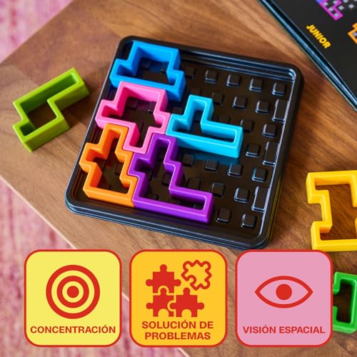 SmartGames IQ Deluxe: Square - the New IQ Series for Ages 14 - Adult with 120 Challenges Featuring a Larger Display and Travel Case