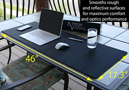 Gaming Mouse Pad (5mm) Massive 46 inch | 46x17.3x0.20 Extra Thick | Black | Stitched Edge, Large Washable Desk Mat - size: 46" Massive (5mm)