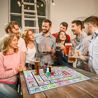 Adult Drinking Board Game, Interactive Party Game for Game Night, Birthday, Family Play Or Multiple Occasions, Aged 21 and Above, with 2-8 Players