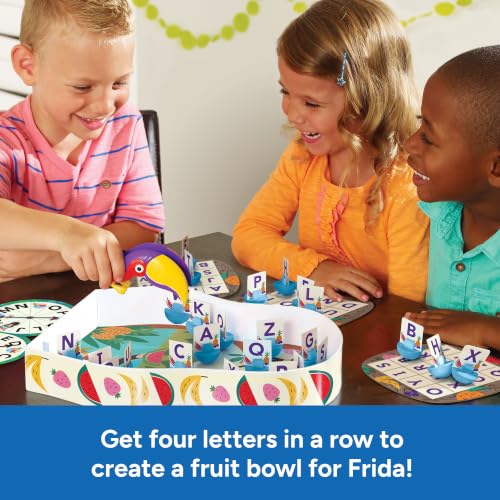 Educational Insights Frida's Fruit Fiesta - ABC Matching Games for Kids Ages 4-8, Alphabet Bingo Game for Kids, Toddler Board Games and Fine Motor Skills Toys, Preschool Letter Learning Alphabet Toys