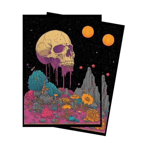 Psychedelic Skull 1 - MTG Card Sleeves, 104ct, Standard Size | Perfect for Double Sleeving, Smudge Resistant Matte Back, Standard 66x92mm - Compatible with Magic The Gathering & TCG Cards - color: Psychedelic Skull 1