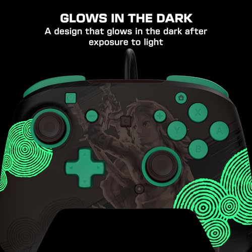 Turtle Beach Rematch Wired Controller The Legend of Zelda Nintendo Switch 2 | Nintendo Switch 2, Lite, OLED, Hall-Effect Thumbsticks, 2 Mappable Buttons, Glows-in-the-Dark, C-Button, The Legend of Zelda - color: Zelda