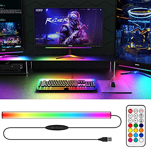 WILLED RGB Under Monitor Light Bar, Gaming Lights for Gaming Setup, RGB Desk Led with Remote Controller, 5V USB Led Light Bar, Keyboard Gaming Light for Desk/PC/Monitor/Computer/Setup/Room Accessories
