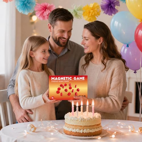 Magnet Game, Magnetic Game with String, Fun Games for Kids 8-12 and Adult, Board Game for Family Game Night and Party, Travel and Classroom, 2 Player Games