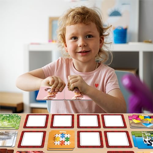 Hebayy 72 PCS Daily Items Matching Game, 36 Designs Everyday Objects Memory Cards Engaging Picture Matching Game, Educational Learning Toys for Preschool 4 5 6 Years Old - style: Daily Items