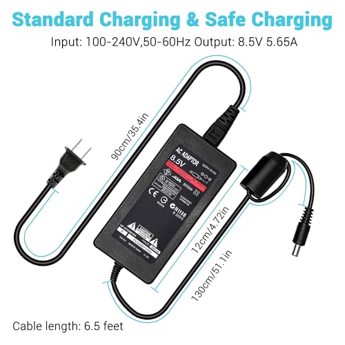 Power Supply for PS2, AC Adapter Charger Cable Cord for Sony PlayStation 2 PS2 Slim A/C 70000 Console