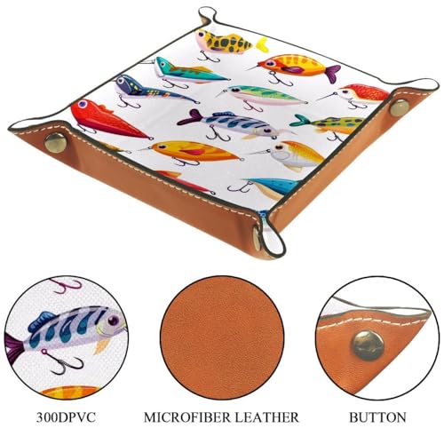 Fishing Lures Dice Tray Dice Rolling Tray Folding Dice Holder for Dice Games, Like RPG, DND and Other Table Games - color: Multi 5