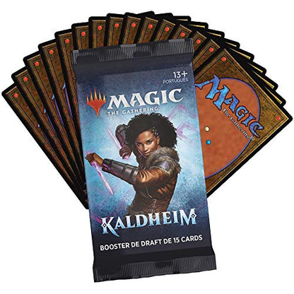 Magic: The Gathering Kaldheim Bundle | 10 Draft Boosters (150 Magic Cards) + Accessories
