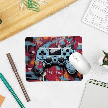 hold fizz Gaming Mouse Pad, Small Cool Gamer Mouse Pad, Gaming Mousepad Accessories for Desk, Laptop, Office, Computer, 9.5x7.9 Inch - color: gamepad blue