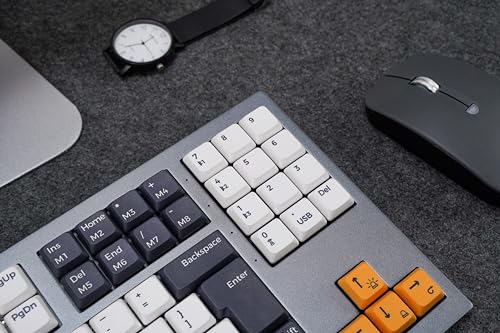 Willow Mechanical Keyboard, 102 Keys, MAC/Win, Space Gray, Gateron Red Linear Hot Swap Switches, RF 2.4, Bluetooth, USB, PBT Keycaps, Aluminum Top