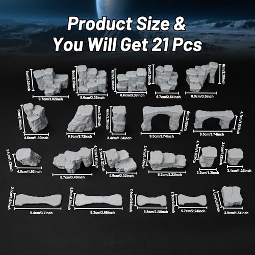 AUSPDICE RPG Terrain The Pit Canyon Scene for 28–32mm DND Campaigns TTRPG | Modular Scenery Set with Rock Bridges, TTRPG Structures, Map Accessories for Characters, Wargame and Roleplay Ready
