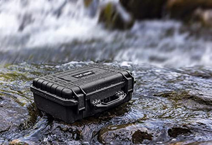MEIJIA All Weather IP67 Waterproof Hard Camera Case,Hard Protective Case,Hard Case with Customizable Foam,Fit Use of Drones,Camera,Equipments,Pistols(Black,18.5 x14.06x6.93inches) - color: Black, size: 18.5 x14.06x6.93inches