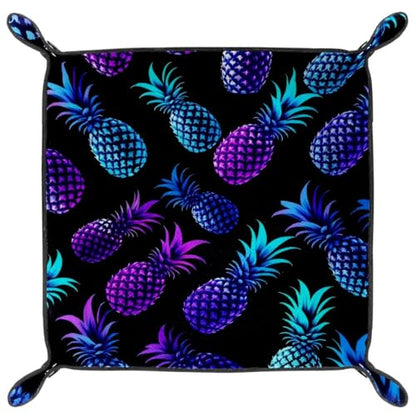 Purple Pineapples Dice Tray Dice Rolling Tray Folding Dice Holder for Dice Games, Like RPG, DND and Other Table Games - color: Multi 13
