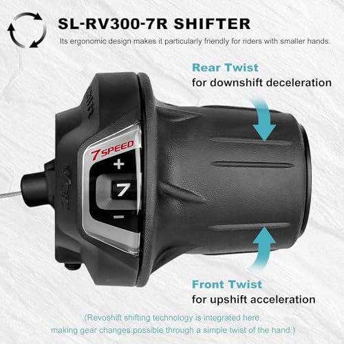 7 Speed Bike Shifter SL-RV300-7 Speed Shifter Lever Bicycle Twist Grip Thumb Gear Shifter for MTB Folding Mountain Bike - size: RV300-7R