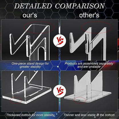 FYY Game Controller Holder 2 Pack - 2 Tiers Universal Dual Controller Stand Headphone Holder, Acrylic Clear Controller Display Stand Compatible with Nintendo Switch Xbox PS5 PS4 - color: 2 Pcs-2-Tier-Clear