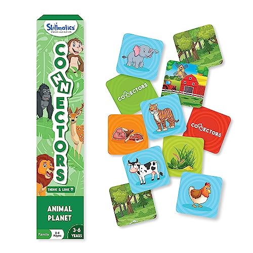 Skillmatics Educational Game – Connectors Animal Planet | Fun Learning Game of Connections, Strategy & Matching, Ages 3 to 6 - style: Animal Planet