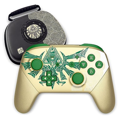 Switch Pro Controller, Wireless Switch Controllers with Carrying Storage Case, Upgraded Gamepad Switch Remote Replacement for Switch Controller Support NFC/Dual Vibration/Screenshot/Wake-up Function - color: Gold
